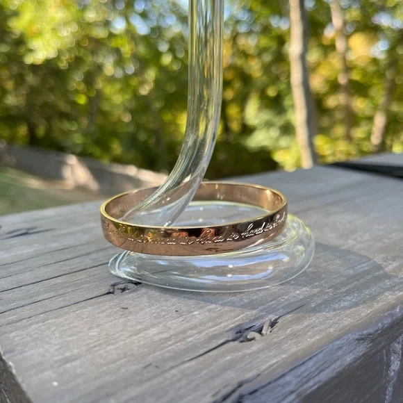 3/$30 KATE SPADE HAND IN HAND ROSE GOLD BANGLE BRACELET - Picture 3 of 5